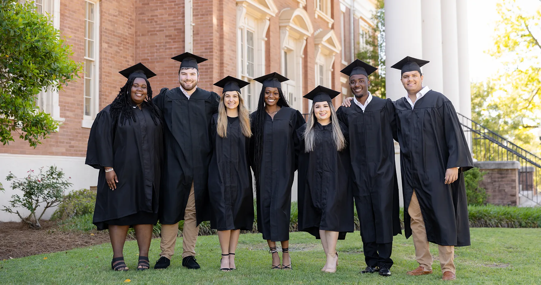 Students in cap and gown