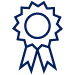 Blue Award Ribbon Icon