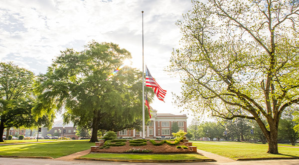 flag at half staff