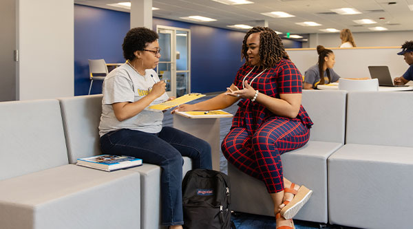 student receiving guided advising