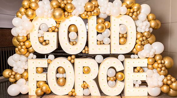 Gold Force Gala backdrop