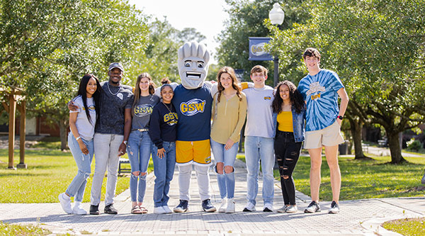 Group of students walking