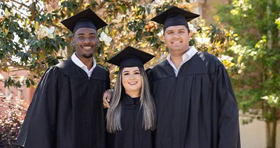 group of students in cap and gowns