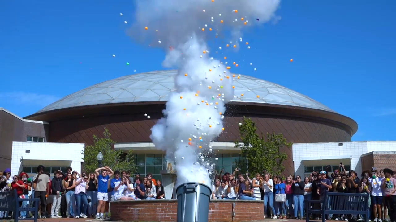 Science Day exploding ping-pong balls experiment