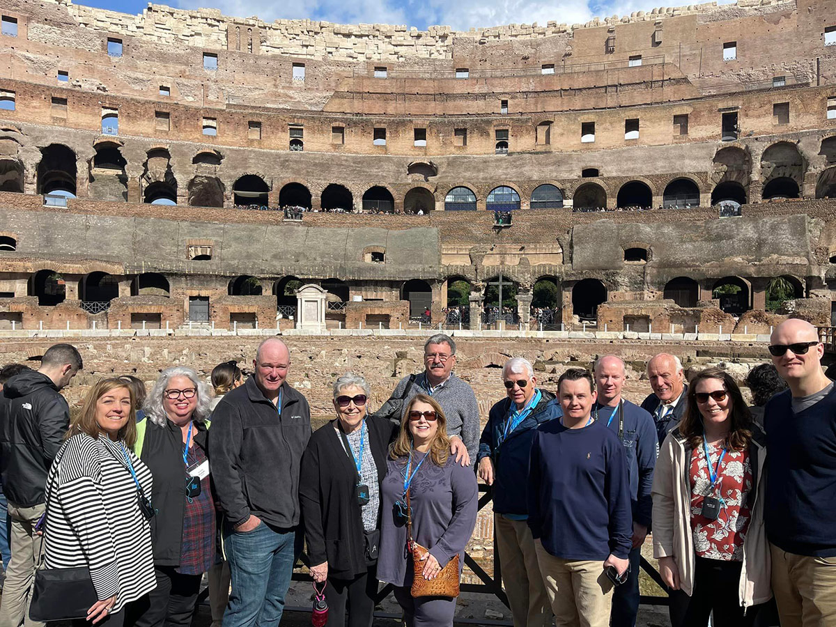 Rome extension group enjoys the Colosseum