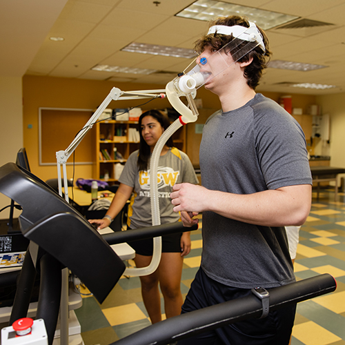 exercise science students use equipment
