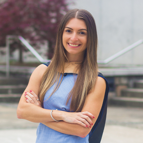 Hailey Henderson in master's regalia