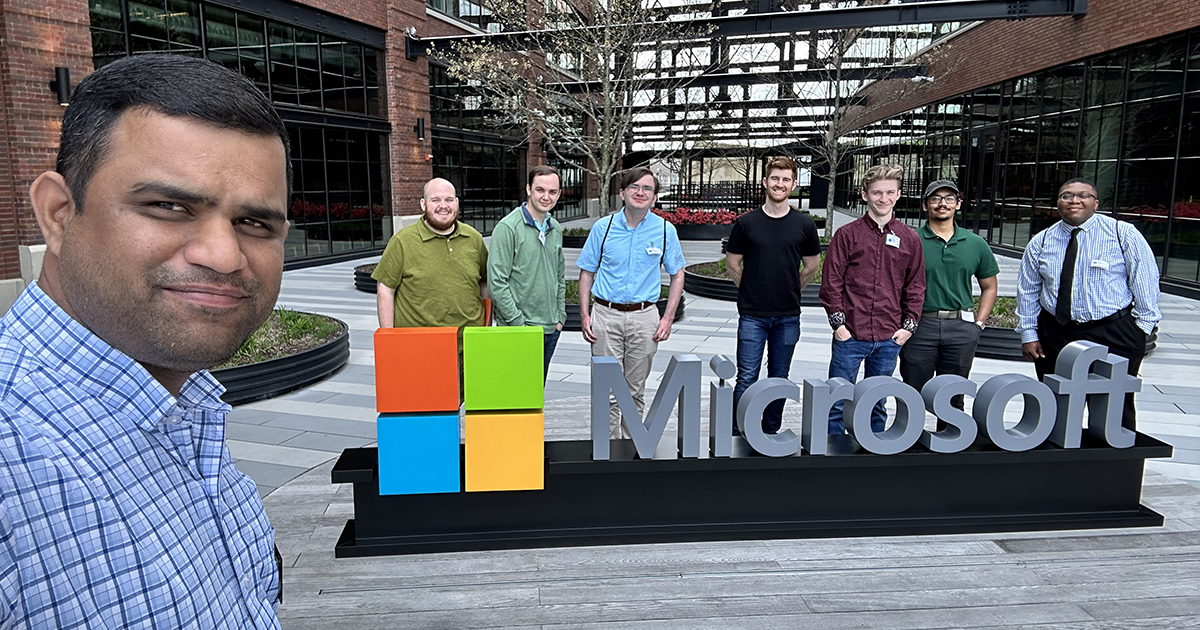 students visit Microsoft 