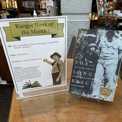 Robins' book on display