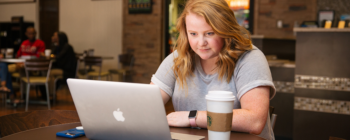 student on laptop