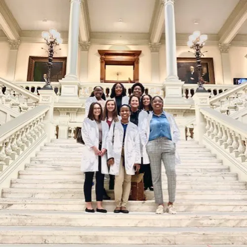 nursing students inside Georgia Capitol