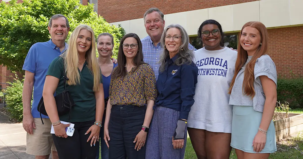 members of the Accounting Club and faculty