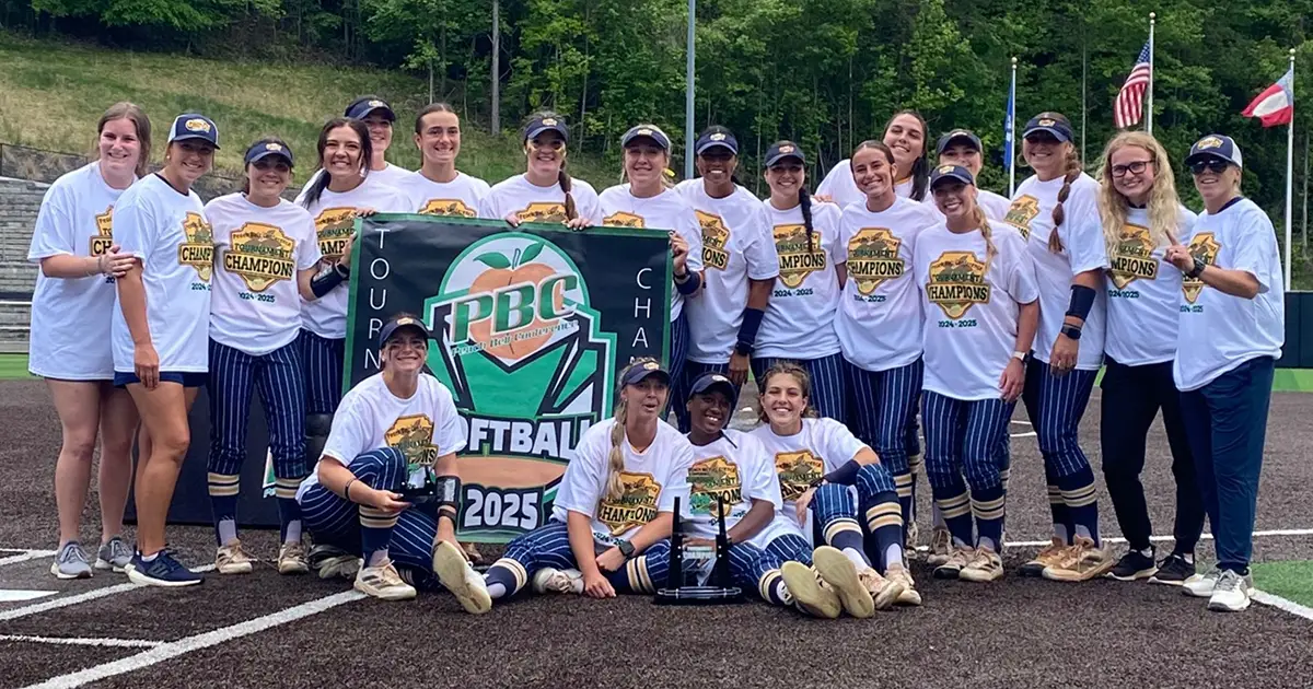 softball team in championship gear