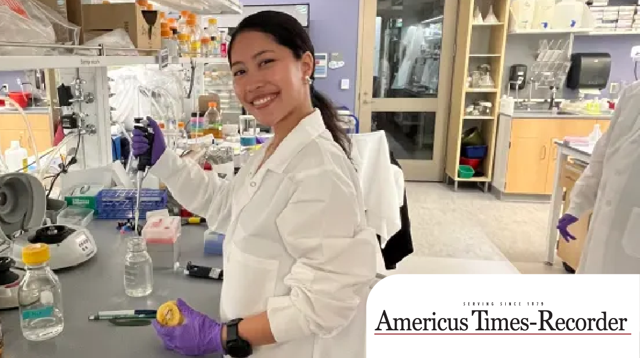 student in lab