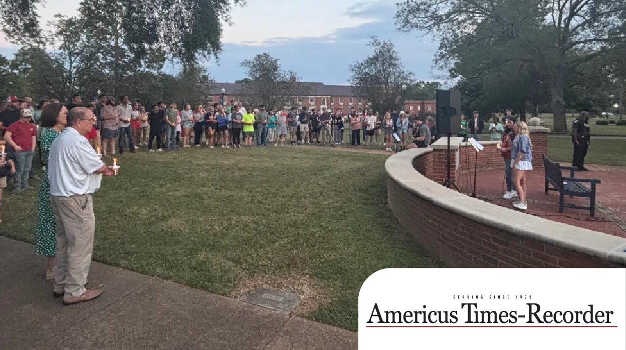 group of people at vigil