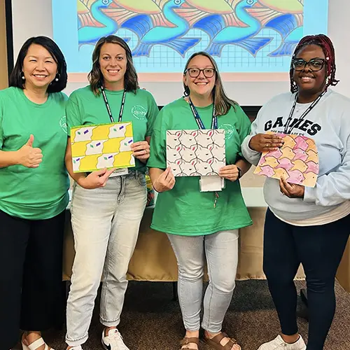 Chu Chu Wu with conference attendees