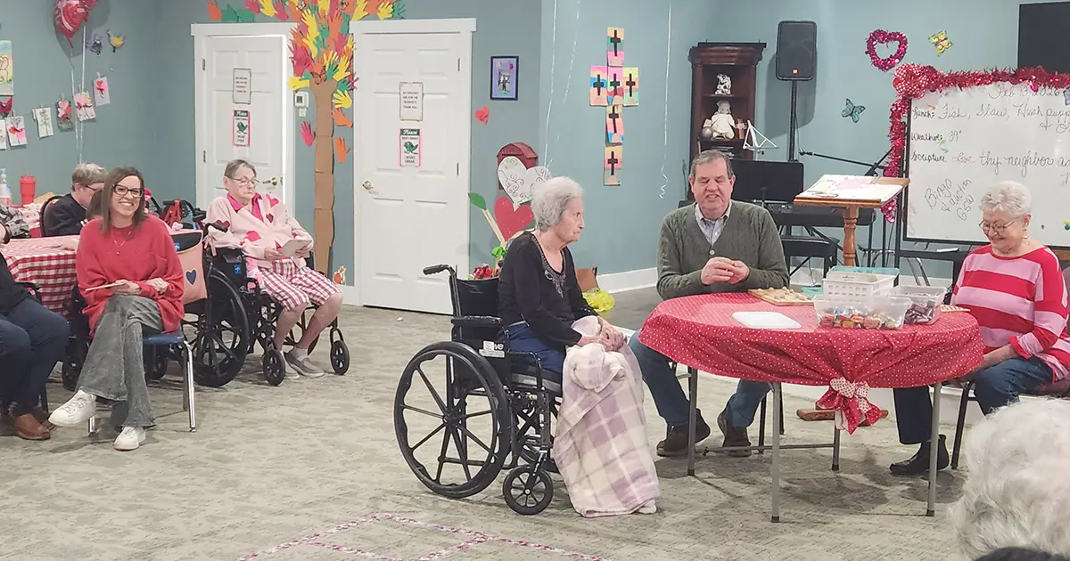 Valentine's Day party at nursing home