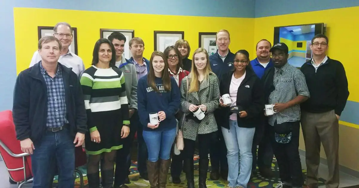 GSW students and faculty with TCI staff