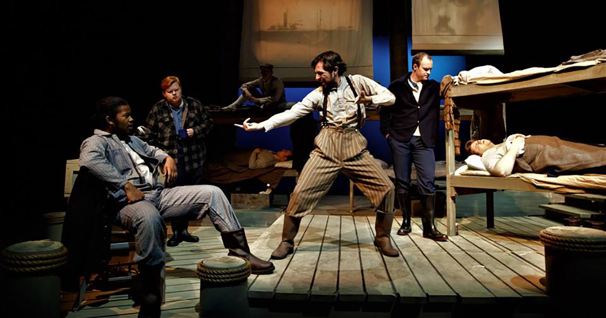 students in stage play