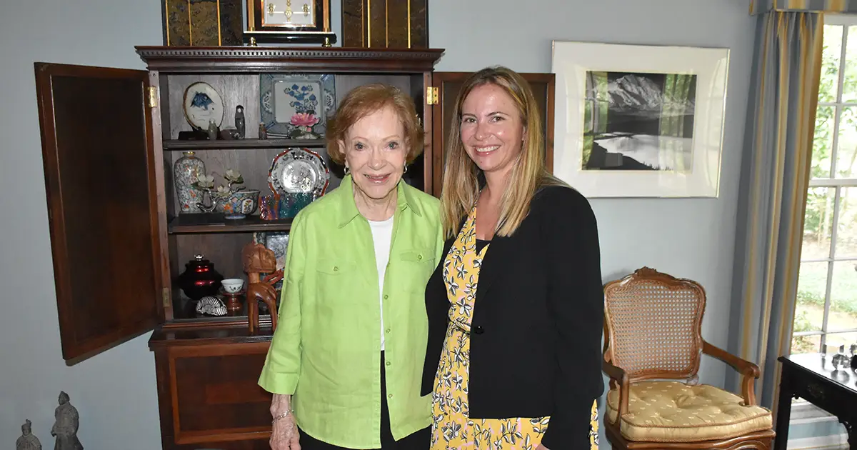 Rosalynn Carter and Jennifer Olsen