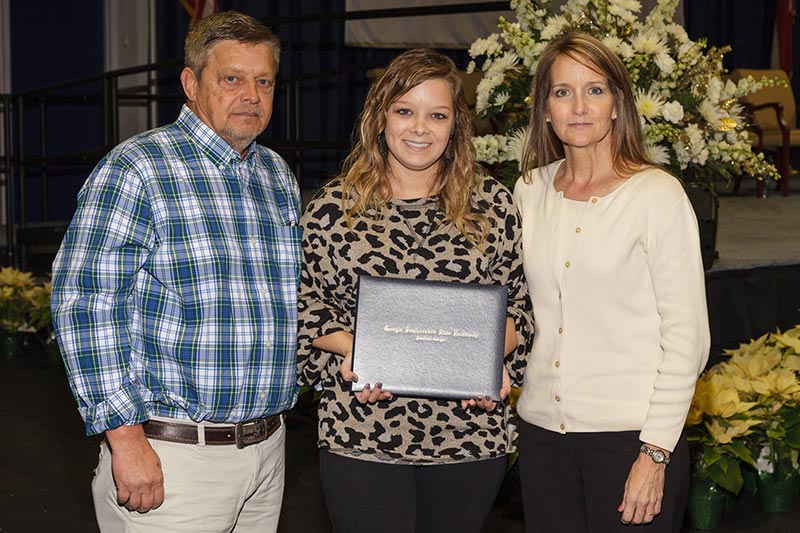 Varnum family with Cole's degree