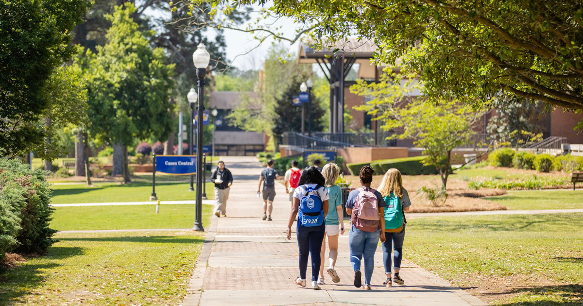 Students Walking on Campus