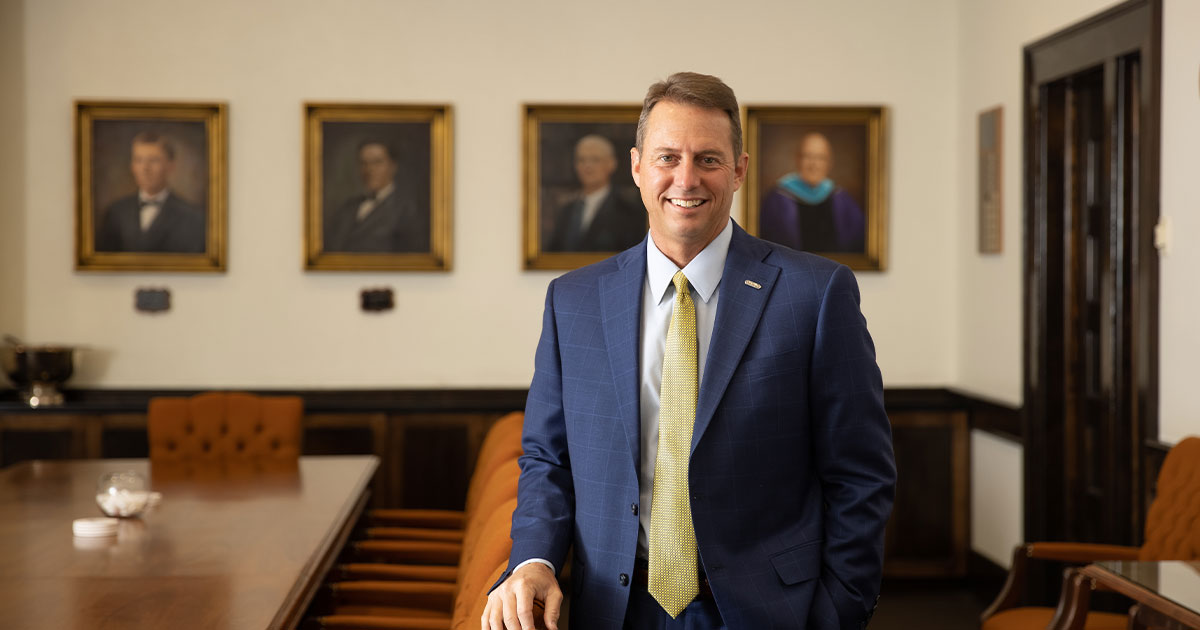 President Weaver in President's conference room