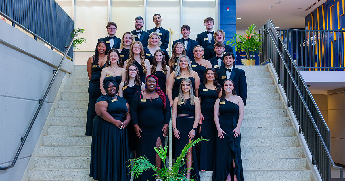 The 22-23 GSW Marshals served as hosts at GSW’s inaugural Gold Force Gala, a black tie fundraiser for student scholarships