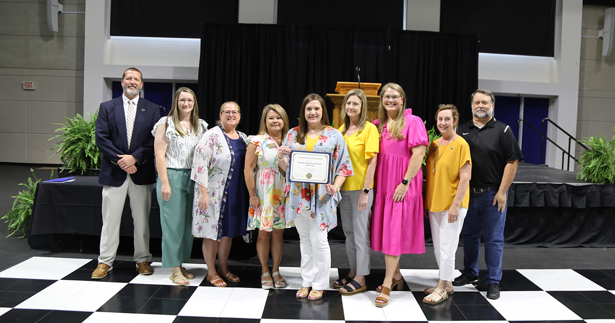 GSW Business and Finance Staff with award