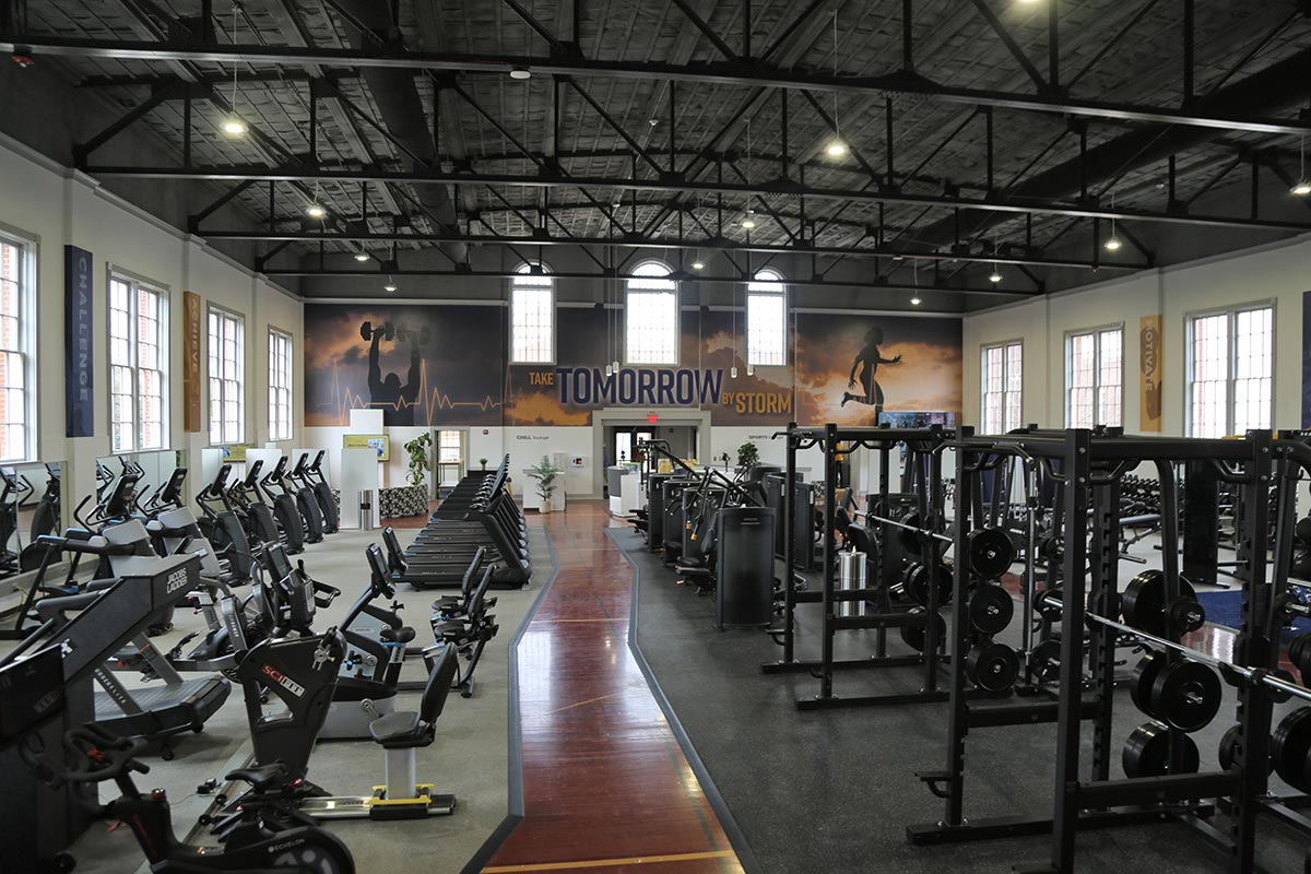 A large variety of equipment is featured for nearly any fitness goal.